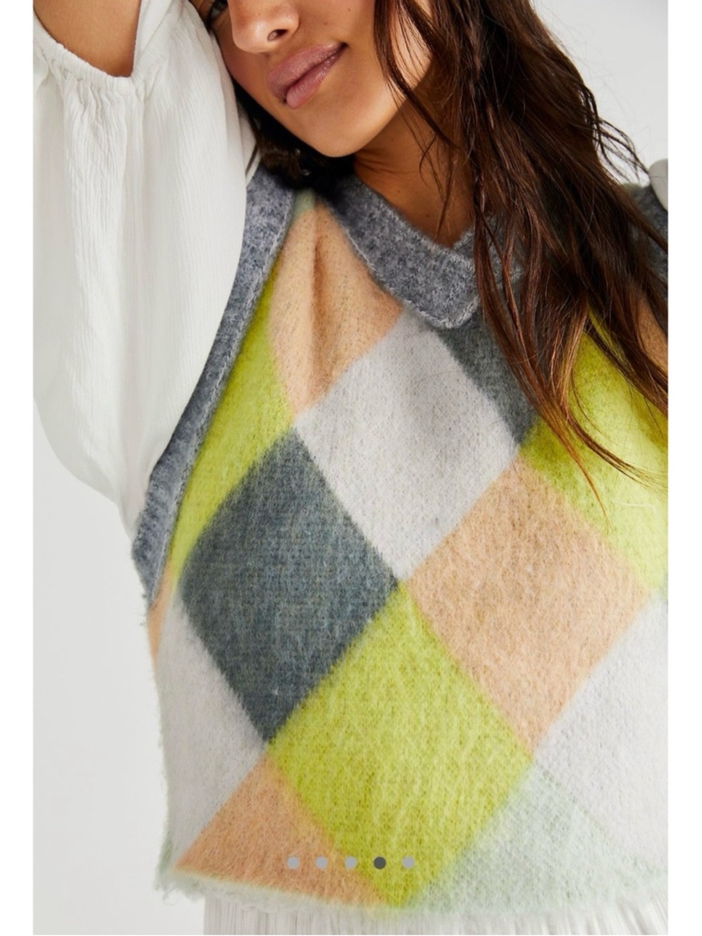 Free People Quinn Sweater Vest Stormy Spring Combo Small - Picture 3 of 11